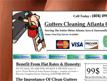 Tablet Screenshot of guttercleaningatlanta.net